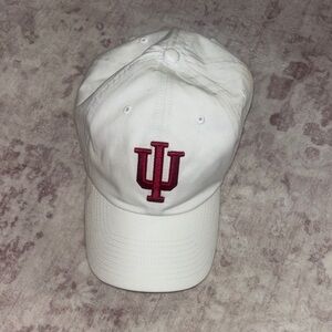 White Cap with Red IU Logo